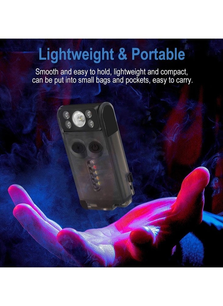 BORUIT - V30 LED Keychain EDC Fluorescence Flashlight Clip Warm Work Light Type-C Rechargeable Torch Magnet Camping Pocket Lantern - Image 1