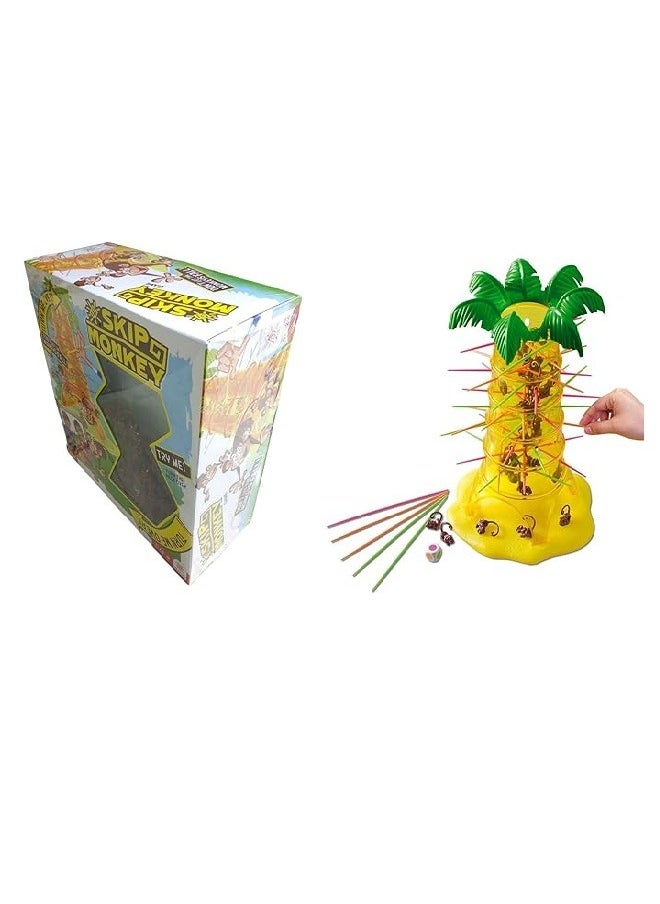 Generic - Skip Monkeys Kids Game with Monkey Game Pieces, Sticks and Game Unit, Easy-to-Learn, 3+, 2 to 4 Players - Image 1