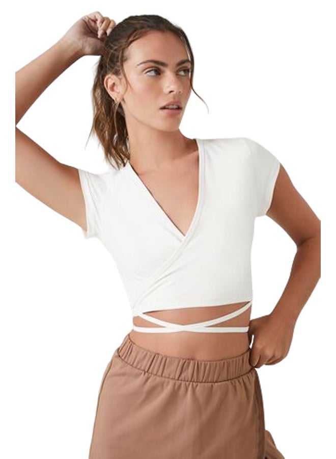 FOREVER 21 Active Wraparound Crop Top  - Image 1