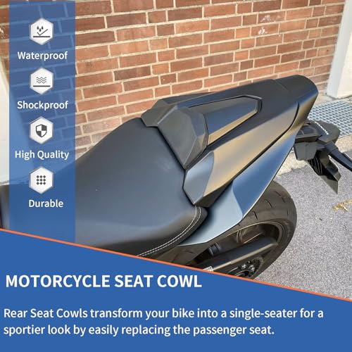 Midimttop Mototcycle Passenger Pillion Rear Seat Cover Solo Fairing Cowl compatible for HO&N&DA CB650R CBR650R CB 650R CBR 650 R Accessories 2024 2025(Red) - Image 3