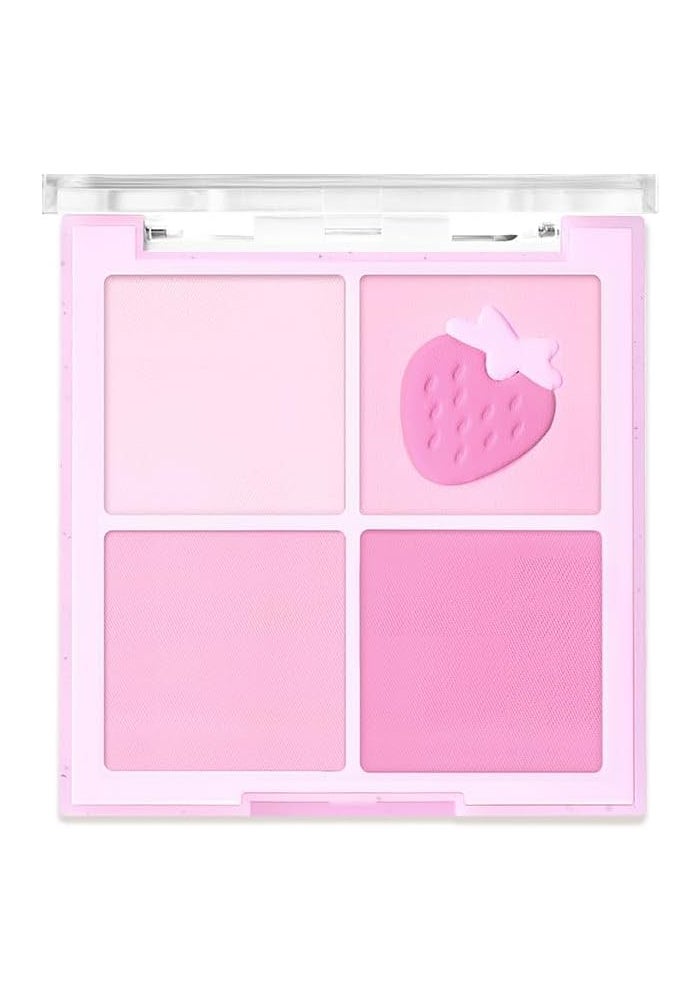 dasique Blending Mood Cheek Palette (06 Berry Smoothie) - 4 Blendable Vegan Blush Shades in Lightweight Powder - Image 4