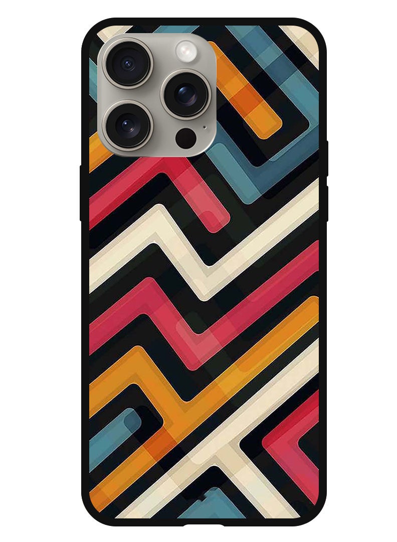 Theodor Protective Case Anti Scratch Shock Proof Bumper Cover For iPhone 15 Pro Max Lines 1 - Image 1