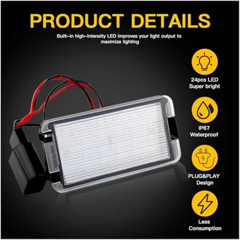 Vuzmode 2pcs Car Number License Plate Lights - Image 2