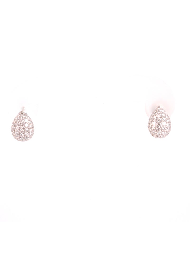 MIKURA Earrings, G/H Color, SI Clarity, 18KW, 94D Round Brilliant  - Image 3
