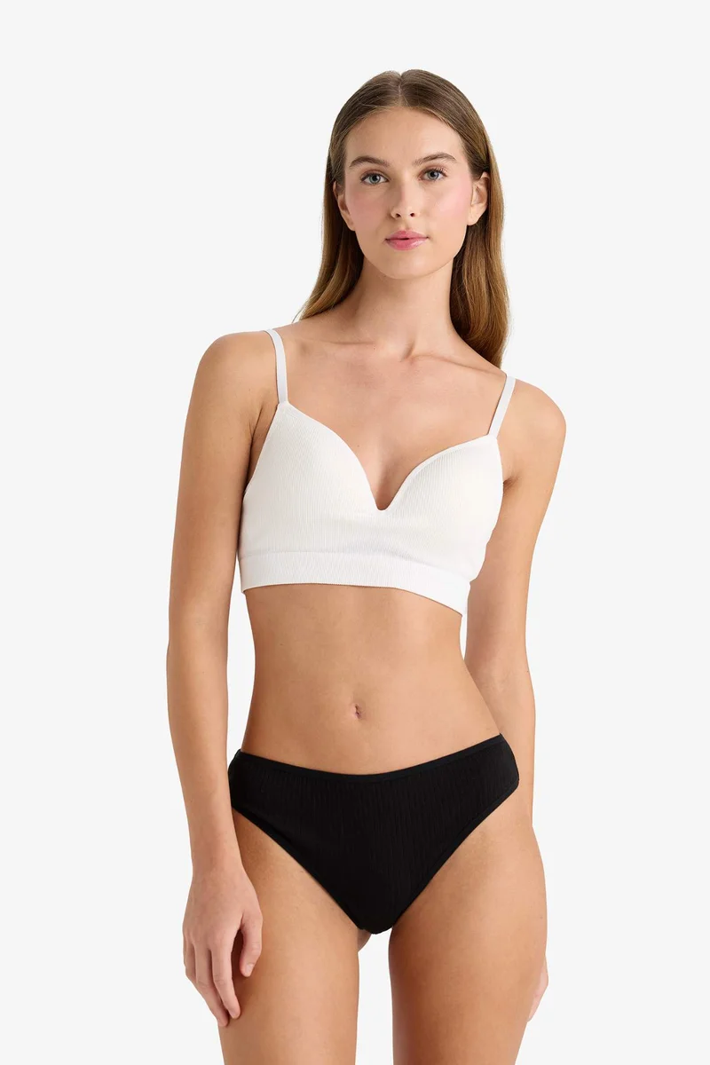 DeFacto Fall in Love Ribbed 3 Piece Brazilian Panties