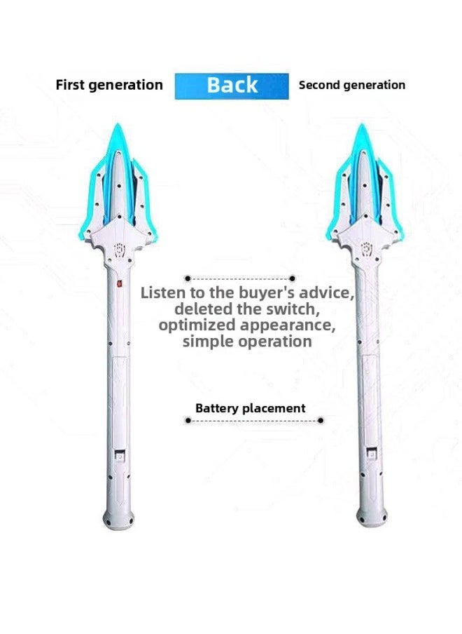 null - Galaxy Ultraman Transformation Spark Gun Sword Dark Weapon Spear Victory Stick Boy Gift Toy-Color:2nd Generation Dark Spark Gun 50cm / Sound And Light Transformation Gift Box - Image 1