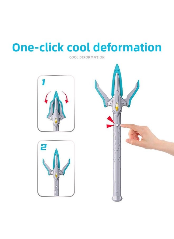 null - Galaxy Ultraman Transformation Spark Gun Sword Dark Weapon Spear Victory Stick Boy Gift Toy-Color:2nd Generation Dark Spark Gun 50cm / Sound And Light Transformation Gift Box - Image 1