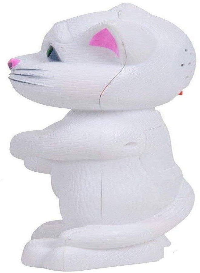 SK CRAFT Intelligent Talking Cat with Stories and Touch Functions, Musical Cat Doll Toy - White, Height 19 cm - Image 4