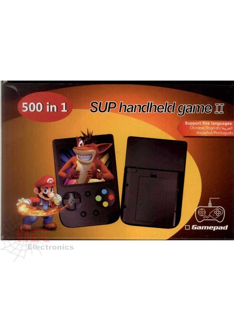 .Portable gaming device, 500 games, black