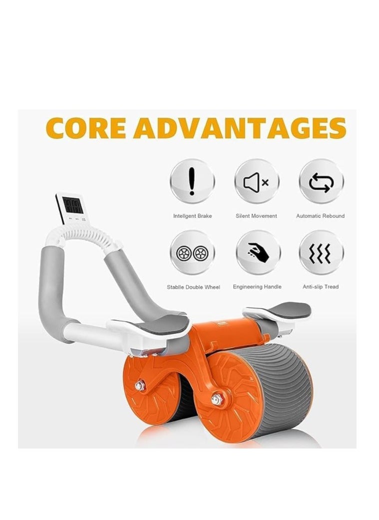 ELTRAZONE Automatic Abs Roller Wheel with Elbow Support, Rebound Abdominal Wheel Roller, Ab rollers Wheel Exercise Equipment with Knee Pad and Timer for Men Women  - Image 3