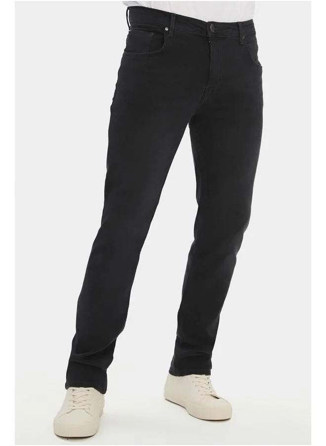 JUNE June Men Regular Fit Denim Trouser Anthracite