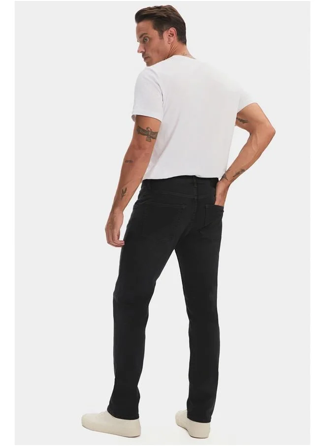 JUNE June Men Regular Fit Denim Trouser Anthracite
