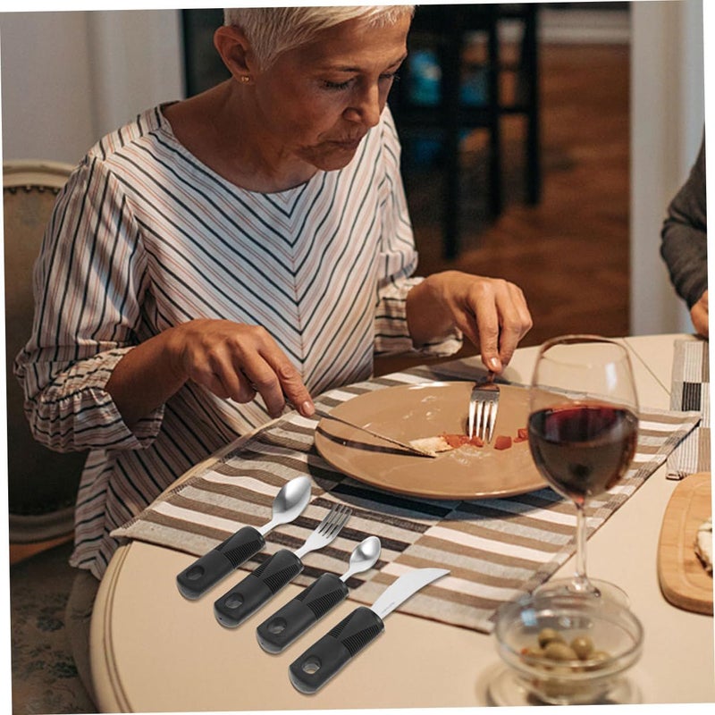 Adaptive Eating Utensils For Elderly And Disabled Assistive Silverware Fork And Spoon - Image 4