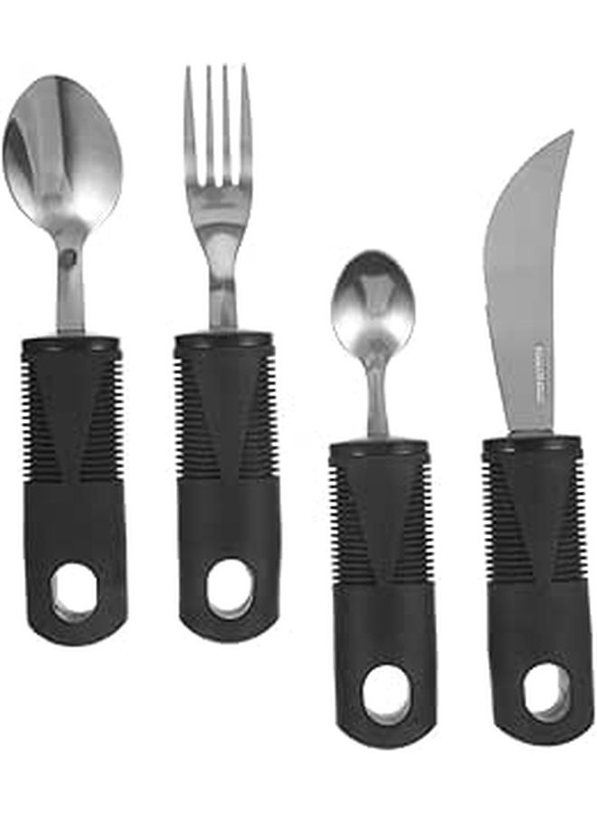 Adaptive Eating Utensils For Elderly And Disabled Assistive Silverware Fork And Spoon - Image 1