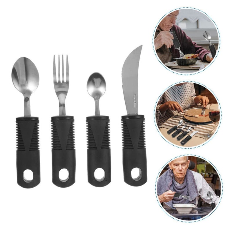 Adaptive Eating Utensils For Elderly And Disabled Assistive Silverware Fork And Spoon - Image 3