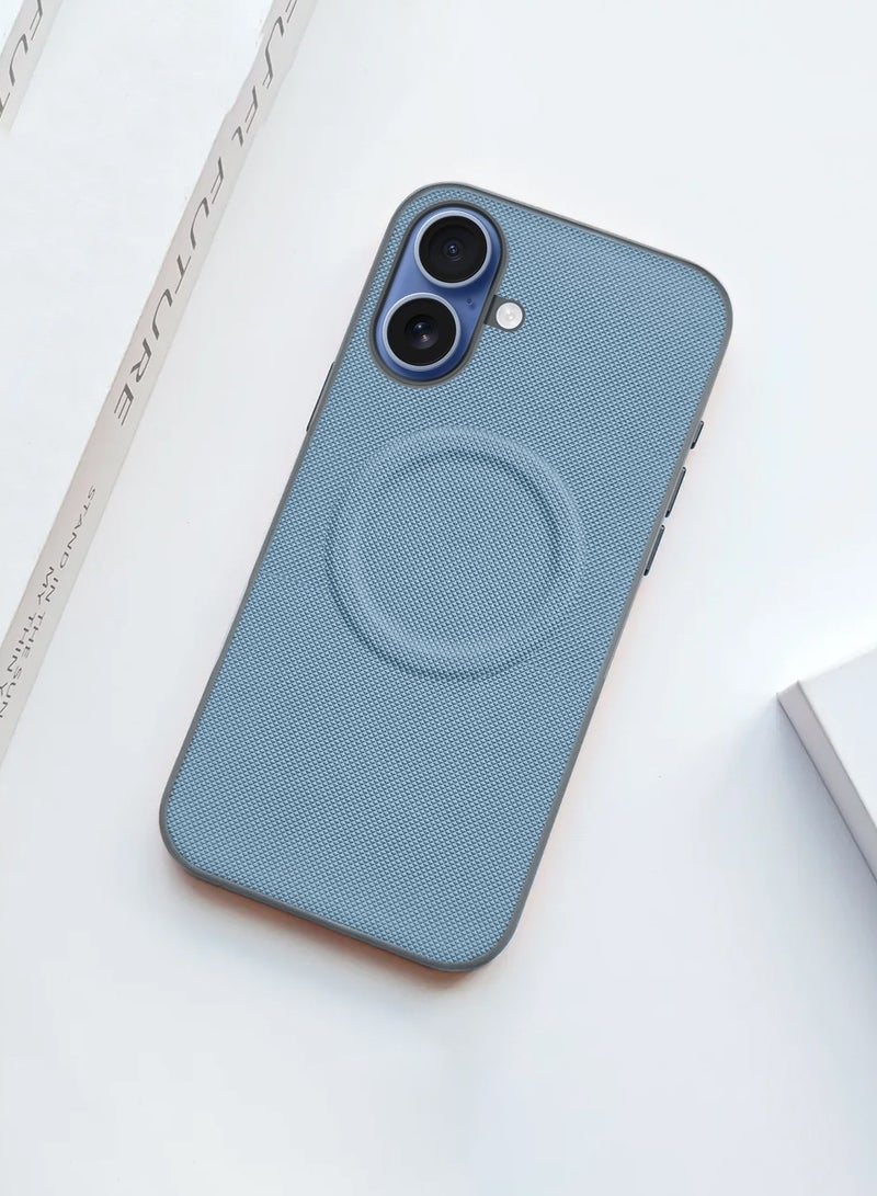 Wtech Apple iPhone 17 5G 2025 Luxury High Quality Magnetic Silicone Sides Case Cover (MCRPSN) - Sky Blue - Image 3