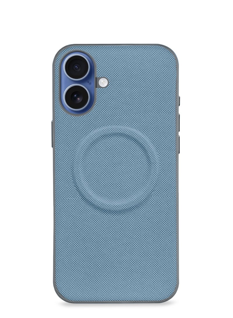 Wtech Apple iPhone 17 5G 2025 Luxury High Quality Magnetic Silicone Sides Case Cover (MCRPSN) - Sky Blue - Image 5