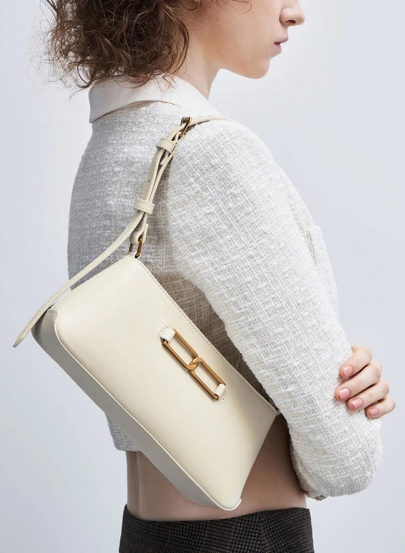 Charles & Keith Gabine Leather Trapeze Shoulder Bag - Image 2