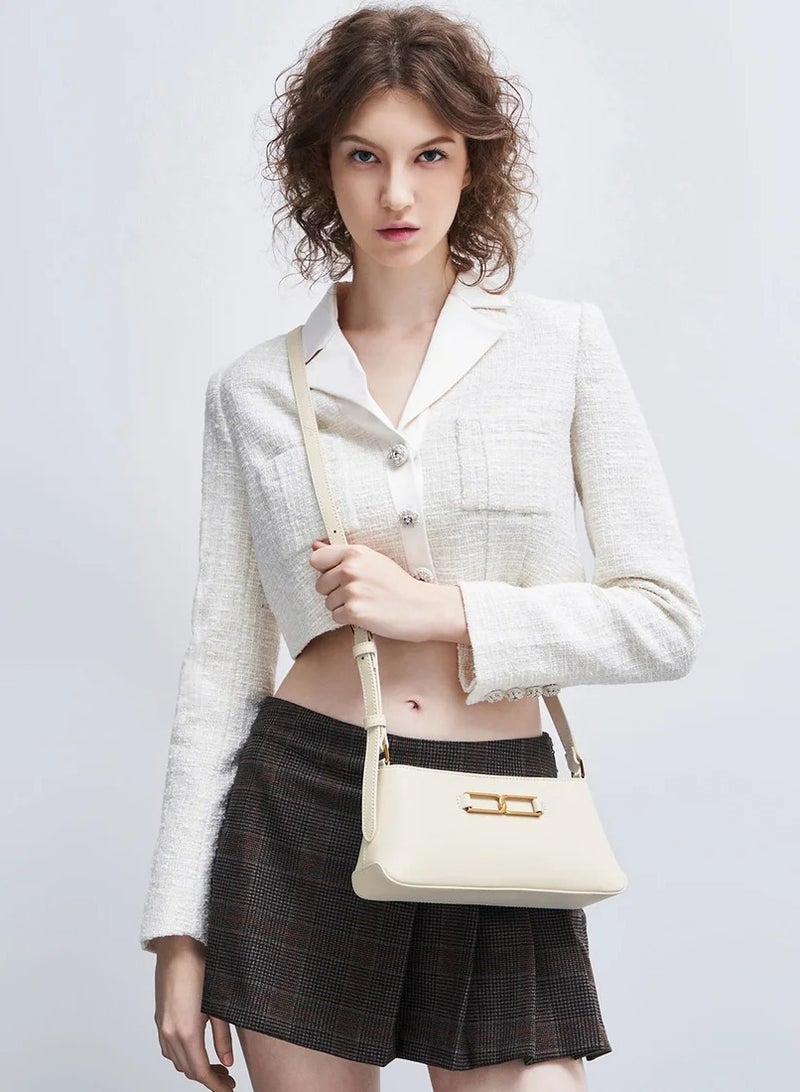 Charles & Keith Gabine Leather Trapeze Shoulder Bag - Image 4