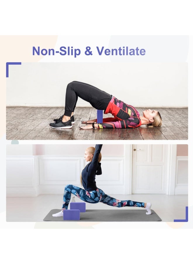 2 Pack Yoga brick, solid color, high density, environmental protection, pressure resistance, dirt resistance, dance aids, anti-skid brick, foam brick, purple180grams - Image 4
