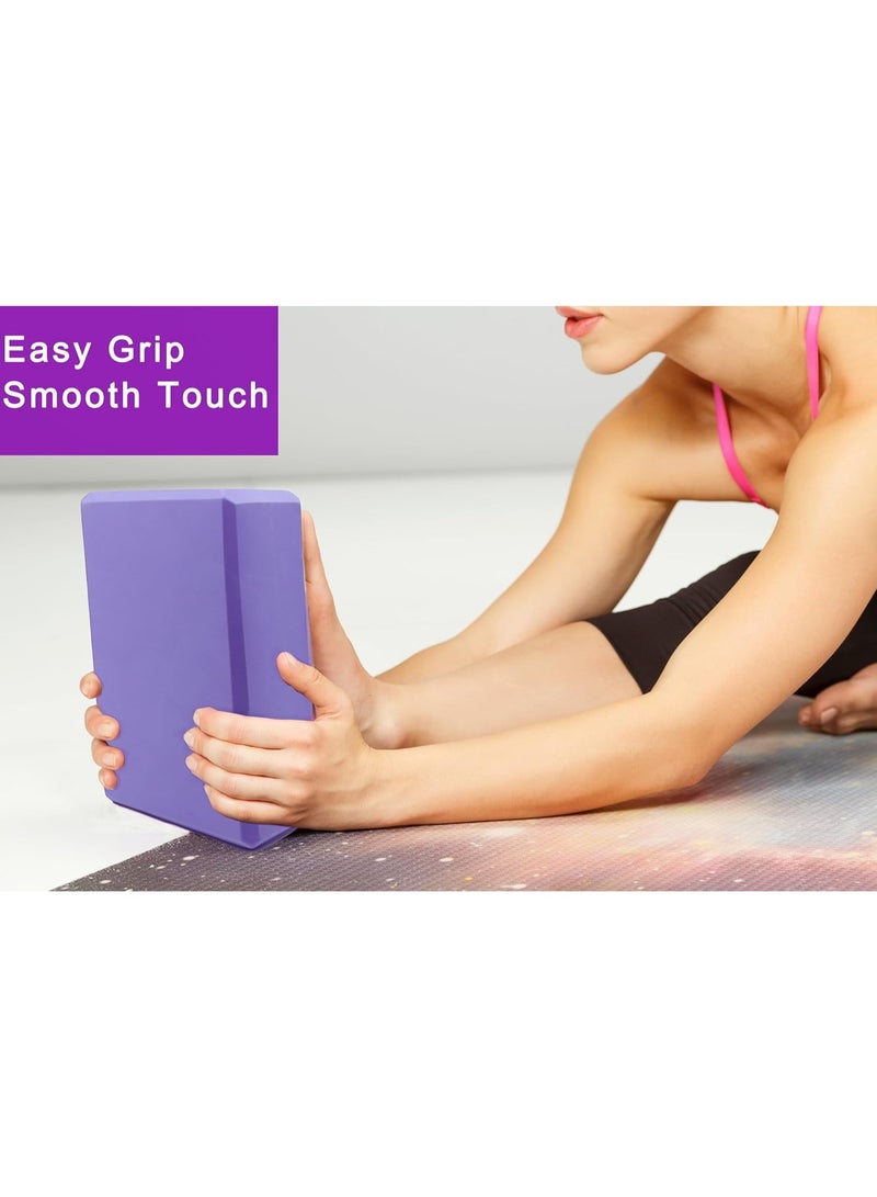 2 Pack Yoga brick, solid color, high density, environmental protection, pressure resistance, dirt resistance, dance aids, anti-skid brick, foam brick, purple180grams - Image 3