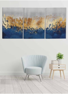 LOWHA Set Of 3 Framed Canvas Wall Arts Stretched Over Wooden Frame Abstract Paintings For Home Living Room Office Decor  - Image 1