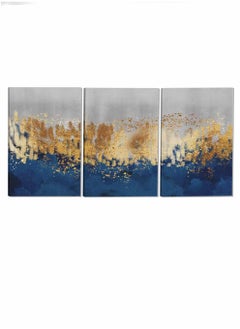 LOWHA Set Of 3 Framed Canvas Wall Arts Stretched Over Wooden Frame Abstract Paintings For Home Living Room Office Decor  - Image 4