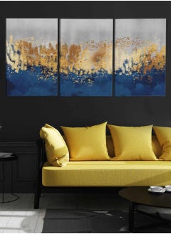 LOWHA Set Of 3 Framed Canvas Wall Arts Stretched Over Wooden Frame Abstract Paintings For Home Living Room Office Decor  - Image 3