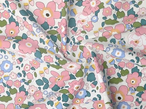 RD TREND® Presents Luxurious Glace Cotton Super Soft 210 TC King Size bedsheet Combo (100x108 Inch) with 4 Pillow Covers Color-Pink & Grey Pattern-Floral - Image 5