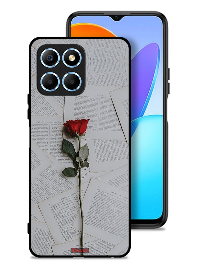 Tolwak Honor X8 5G Protective Case Cover Rose On Papers - Image 1