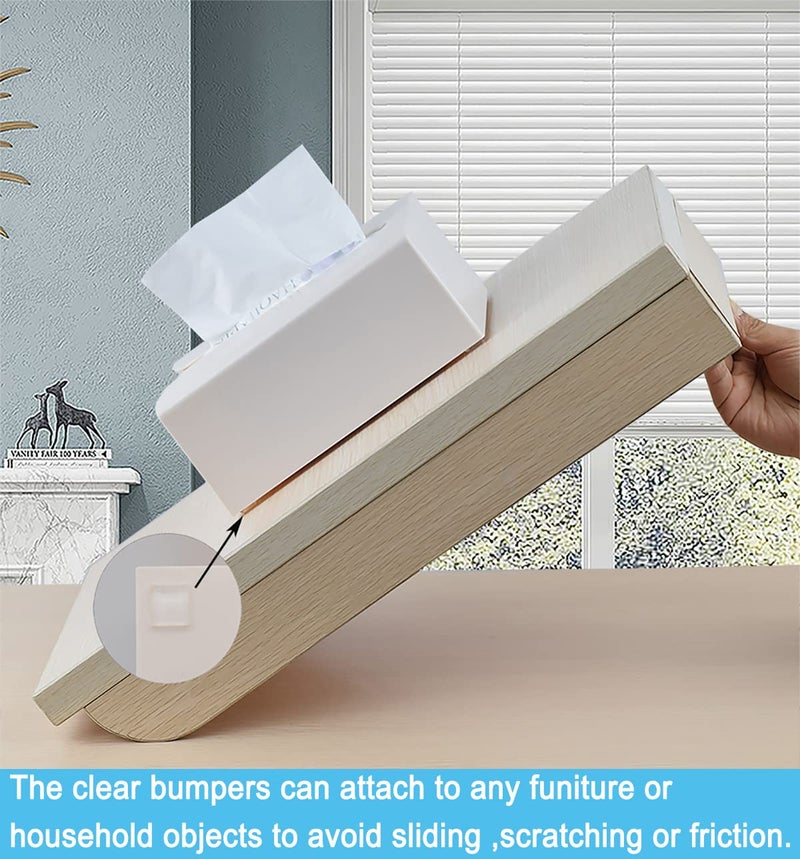 Xfenvs Cabinet Door Bumpers, 61 PCS Clear Soft Rubber Bumper Pads, Strong Self-Adhesive Cabinet Stoppers Multi-Shape Suitable for Different Furniture Sound Dampening Buffer Pads (1 Pack 4 Sizes, Clear) - Image 3