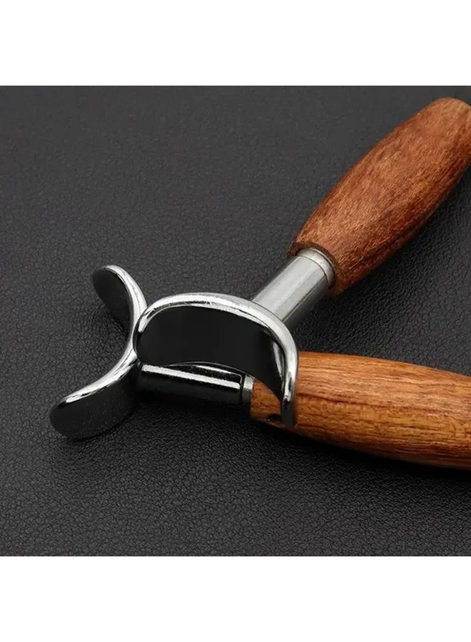 Adjustable Faux Leather Carving Rotary Knife Pear Wood Handle Precision Blade DIY Crafting Tool 1pc - Image 3