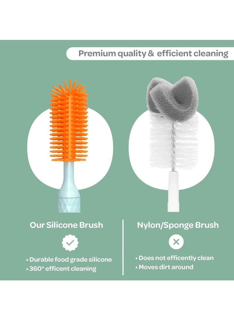 Electric Silicone Bottle Brush, Rechargeable Bottle Brush Set, Baby Bottle Brush, Bottle Cleaning Brush, Nipple Brush, Straw Cleaner Brush, Travel Baby Essentials Set - Image 3