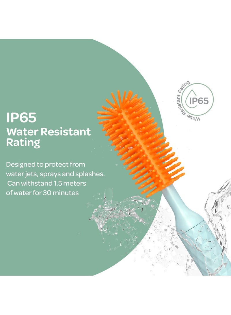 Electric Silicone Bottle Brush, Rechargeable Bottle Brush Set, Baby Bottle Brush, Bottle Cleaning Brush, Nipple Brush, Straw Cleaner Brush, Travel Baby Essentials Set - Image 4