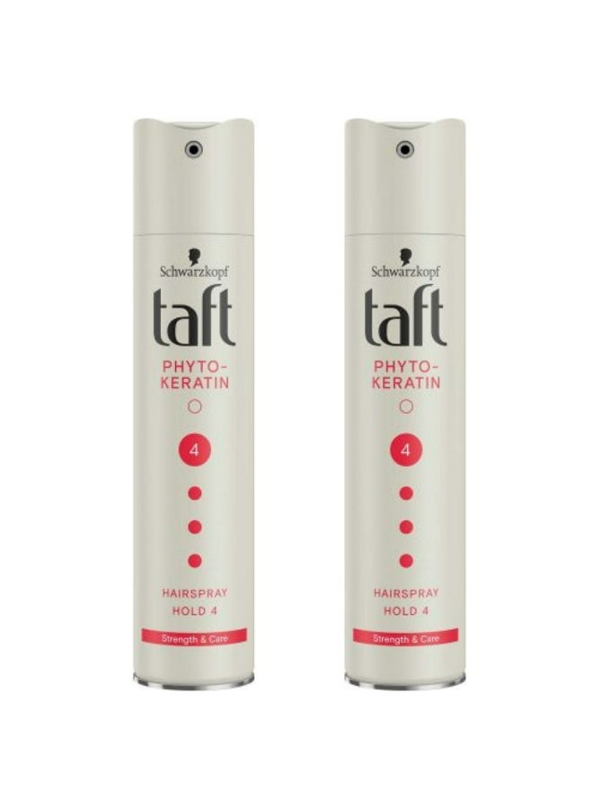 Henkel Taft Keratin Hair Spray Ultra Strong 4 250 ML 2 Pcs