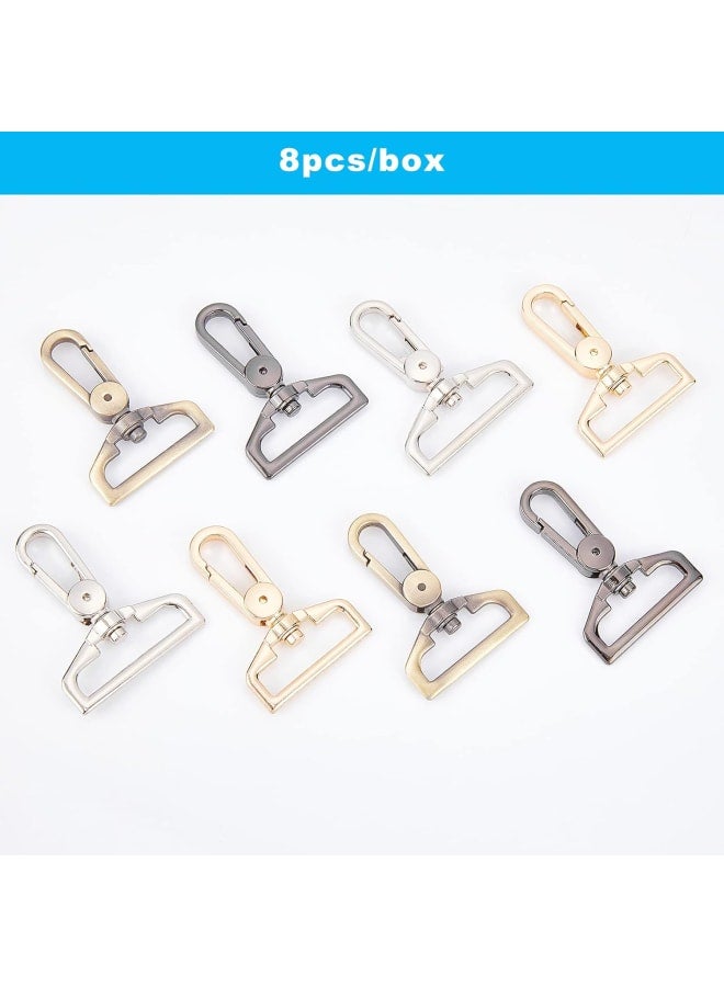 8 Pcs 4 Colors 1.5 Inch D Ring Alloy Luggage Buckle Lobster Clasp Claw Swivel Push Gate Snap Hooks Trigger Clips for Purse Straps Bags Belting Key Ring DIY Craft Making  - Image 5