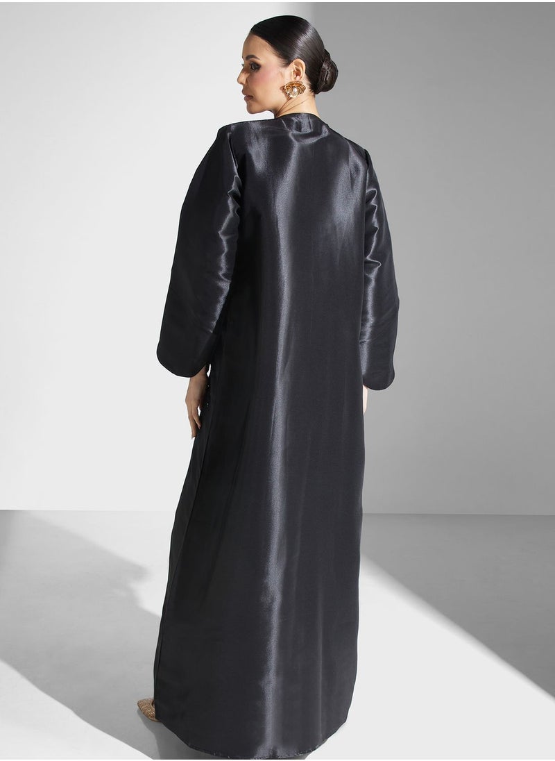 hayas closet Embellished Cut Out Detail Abaya  - Image 2