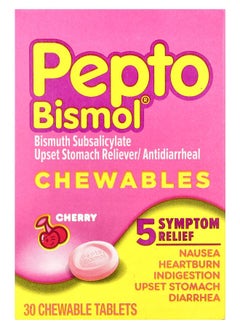 Pepto Bismol Chewables Cherry 30 Chewable Tablets 