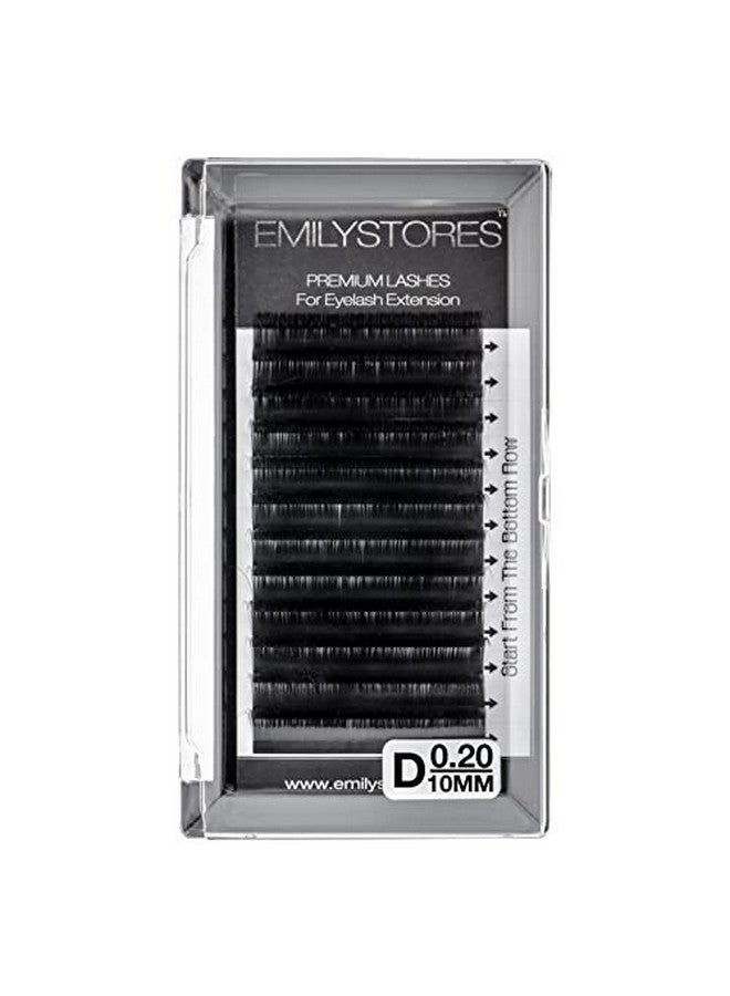 EMILYSTORES Eyelash Extensions 0.20Mm Thickness D Curl Length 10Mm Silk Mink Fake Eye Lashes In One Tray - Image 1