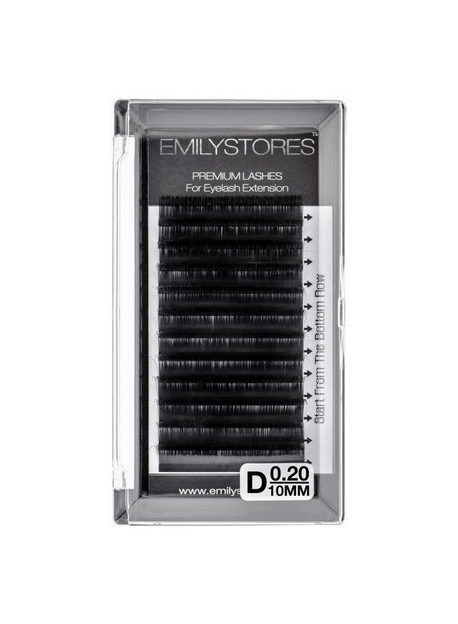 EMILYSTORES Eyelash Extensions 0.20Mm Thickness D Curl Length 10Mm Silk Mink Fake Eye Lashes In One Tray - Image 2