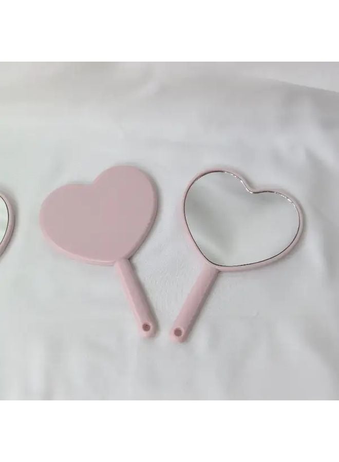 12 Pcs Heart Shaped Hand Mirror 4 53in 3 15in Travel Makeup Mirror Pink Valentine Decoration - Image 5
