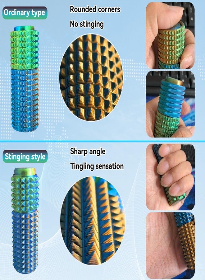 WAAISSJK Pain Stim Fidget, Rotate | Clickr, 3-in-1 Design, Attention Deficit - ADHD - Autism - Adult Fidgets for Anxiety and Stress (Stinging Style - Blue Green Orange) - Image 5
