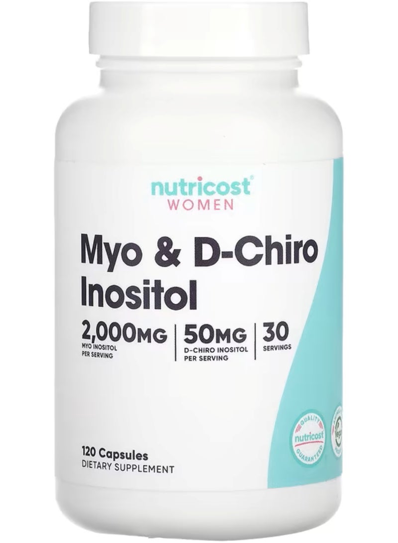 Nutricost Myo & D-Chiro Inositol, 120 Capsules - Image 1