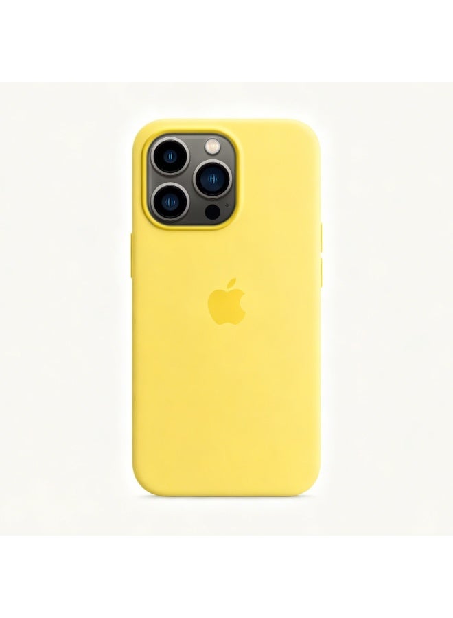 فريق ديلوكس غلاف سيليكون آيفون 13 برو ماكس مع MagSafe (Lemon Zest) - Image 4