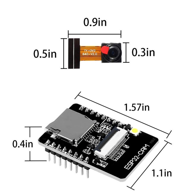 AiTrip 1PCS ESP32-CAM Camera WiFi + Bluetooth Module 4M PSRAM Dual-core 32-bit CPU Development Board with OV2640 2MP Camera Module Support Image WiFi Upload - Image 4