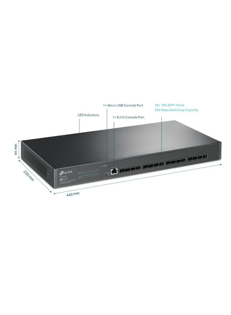 Tp-link Tl TP-Link TL-SX3016F | 16 Port 10G SFP+ Enterprise Level Switch | L2+ Smart Managed | Omada SDN Integrated | IPv6 | Static Routing | L2/L3/L4 QoS, IGMP & LAG | Limited Lifetime Protection  - Image 3