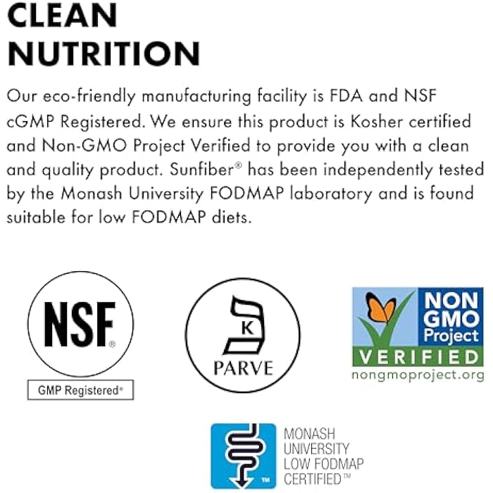 BlueBonnet Nutrition Sunfiber – 6 g of Plant Based Prebiotic Soluble Fiber – Supports Digestive Health* - Instant Dissolve – Non-GMO, Vegan, Kosher, Low-FODMAP – Unflavored, 7.4 OZ, 30 Servings - Image 5