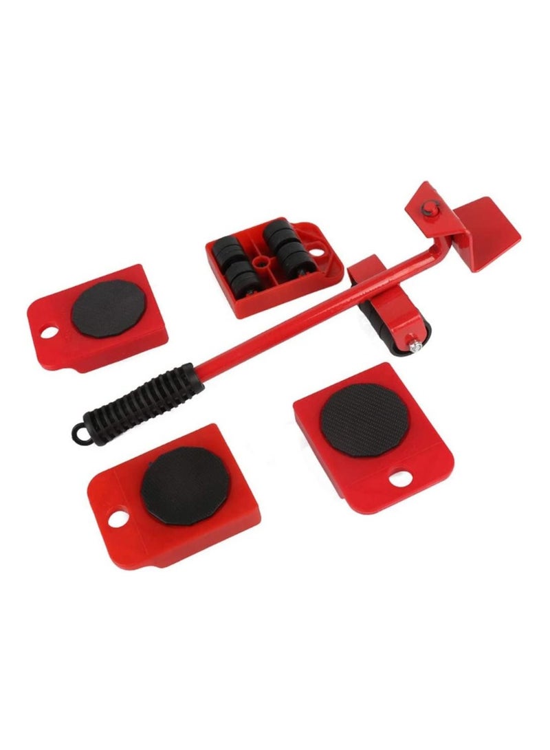 DubaiGallery 5pcs Lifter Sliders Kit Roller Move Tools Heavy Furniture Appliance Moving - Image 2