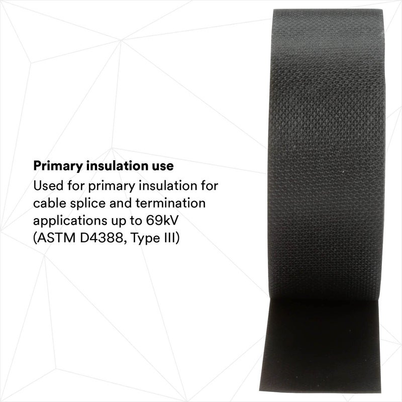 3M Scotch Rubber Splicing Tape 23, 1-1/2 in x 30 ft, Professional Premium Grade, Self-Fusing (EPR based) Rubber Electrical Insulating Tape, Highly Conformable, MRO, Electrical Construction, 1 Roll - Image 4