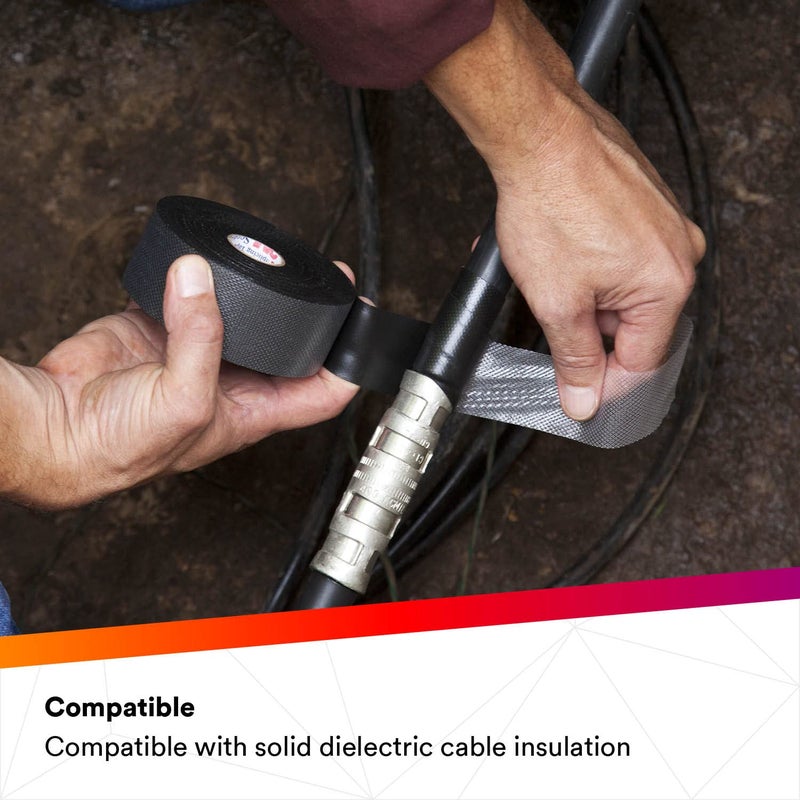 3M Scotch Rubber Splicing Tape 23, 1-1/2 in x 30 ft, Professional Premium Grade, Self-Fusing (EPR based) Rubber Electrical Insulating Tape, Highly Conformable, MRO, Electrical Construction, 1 Roll - Image 5